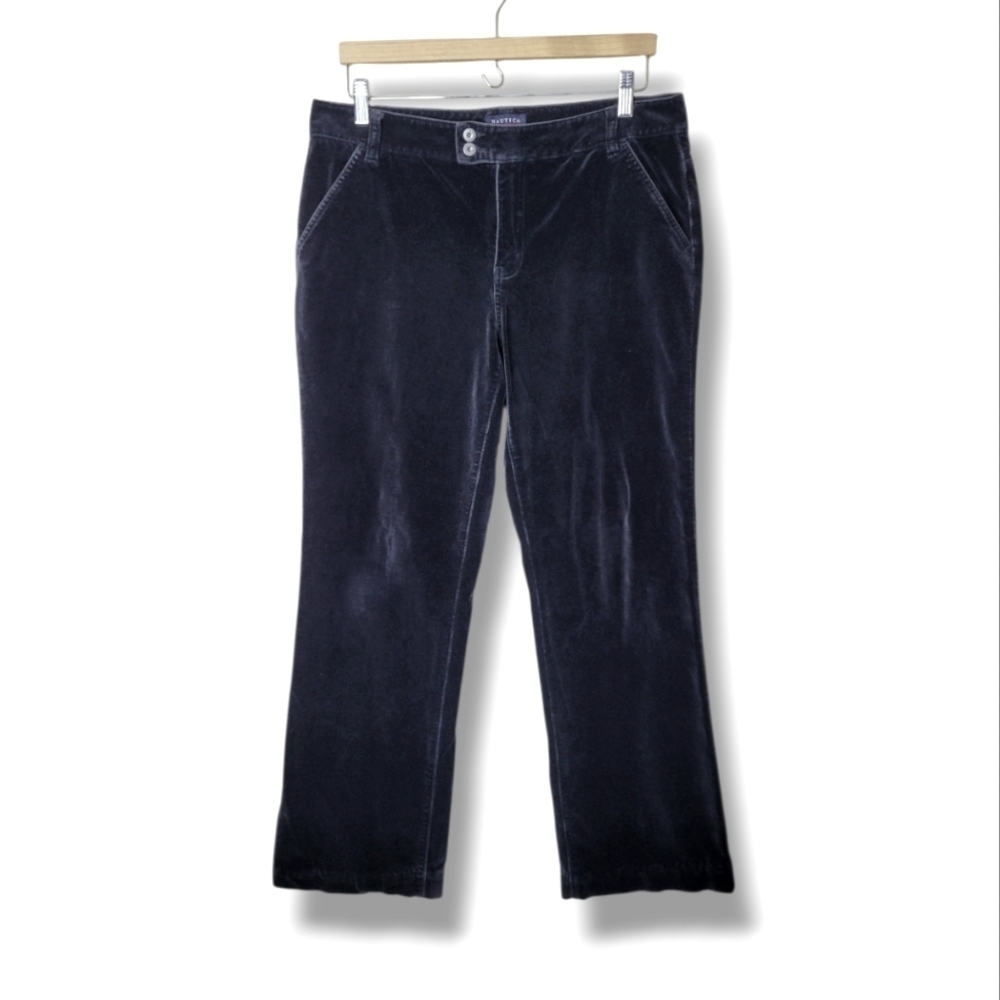 Nautica Vintage 90s Black Velvet Pants Size 12